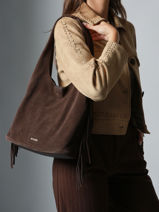 Sac Port paule M Country Cuir Etrier Marron country ECOU154M-vue-porte