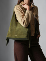 Sac Port paule M Country Cuir Etrier Vert country ECOU154M-vue-porte