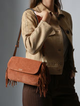 Sac Port paule Country Cuir Etrier Marron country ECOU145M-vue-porte