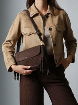 Sac Port paule Country Cuir Etrier Marron country ECOU145M-vue-porte