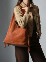 Sac Port paule L Country Cuir Etrier Marron country ECOU154L-vue-porte