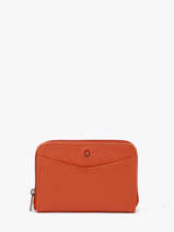 Porte-monnaie Madras Cuir Etrier Orange madras EMAD900