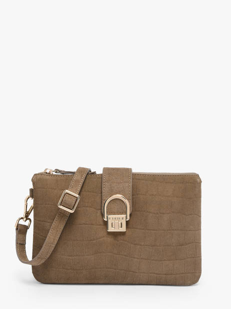 Sac Bandoulière Equestre Croco Cuir Etrier Marron equestre croco EECQ0143